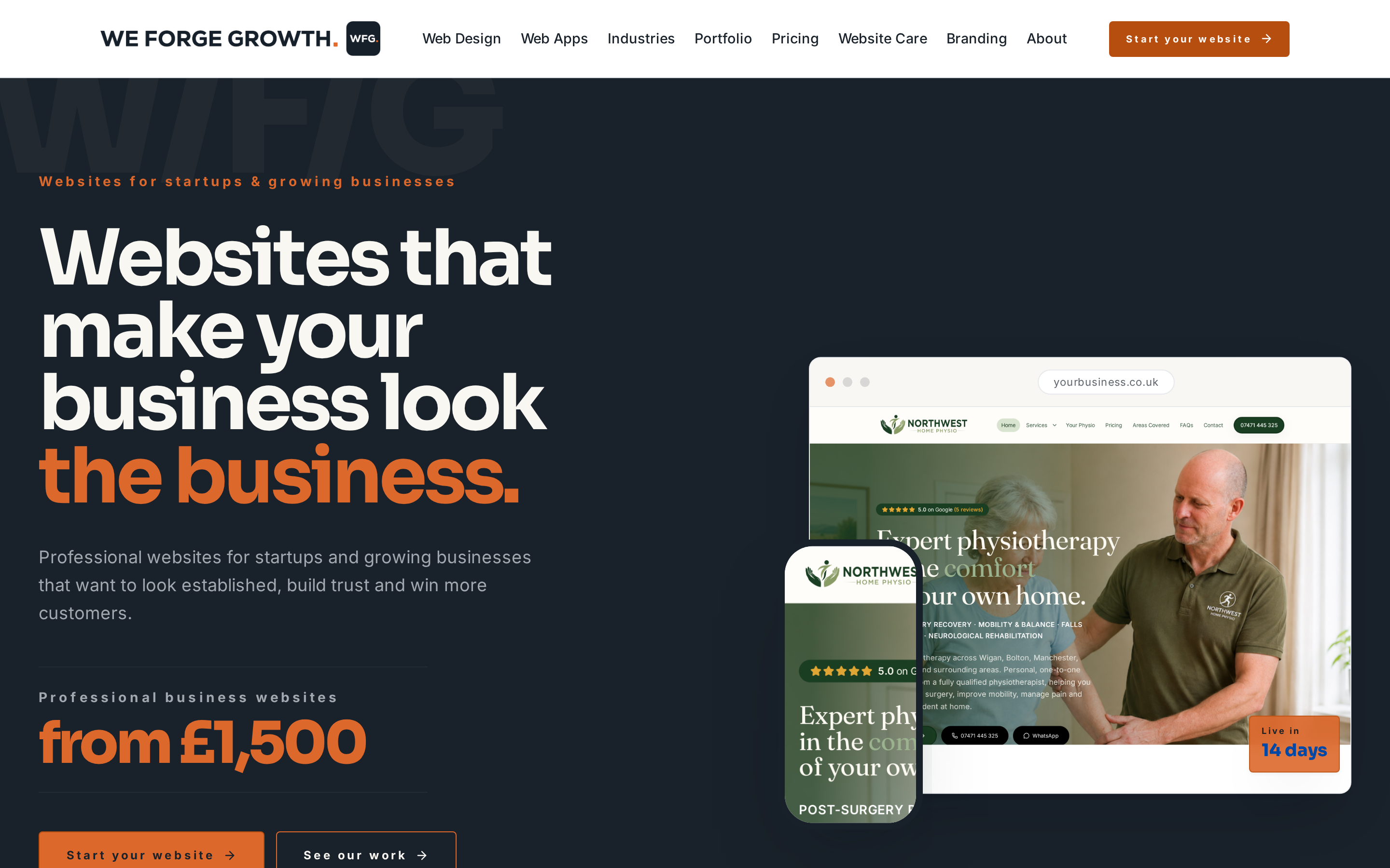 We Forge Growth website by We Forge Growth